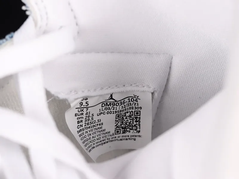 All categories Air Jordan Jordan series basketball shoes Air Jordan 1 High foreign trade version Air Jordan 1 High OG "Denim" AJ1 Joe 1 denim washed denim DM9036-104